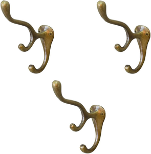 Brass Hook Hanger Purse Bathroom Accessories Single Hooks & <b>Rails</b> Clothes Coat Robe Hanger <b>Wall</b> Hooks - Product Image 2