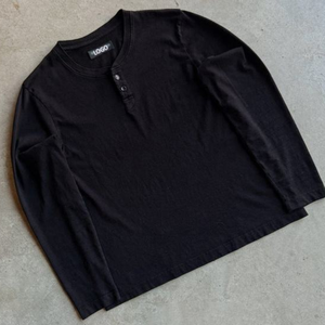 High Quality Men’s Slub Cotton Long Sleeve Muscle Tee Breathable Custom <b>Logo</b> Casual Top - Product Image 3