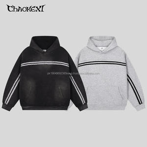 Custom Autumn and Winter New <b>American</b> High Street Plus Velvet Hooded Sweater Washing Retro Men's and Women's Sports <b>Hoodies</b> - Product Image 4