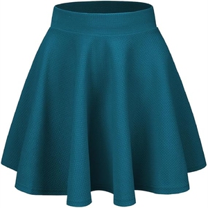 Women's Casual Elegant <b>Mini</b> Skirt Pleated Design Fabric A-Line Shape Eco-Friendly Breathable Natural Waist - Product Image 1
