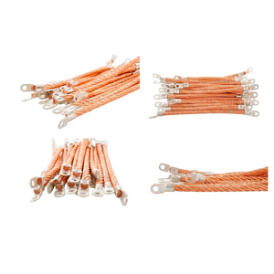 Câble de mise à la terre flexible de qualité supérieure avec cosses de raccordement pour les systèmes de liaison et de mise à la terre électriques - Product Image 1