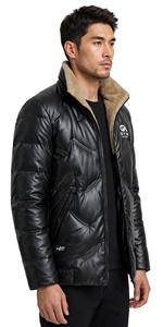 Veste d'hiver sportive pour homme GYM Active, de haute qualité, noire, respirante, coupe-vent, imperméable, avec fermeture éclair sur le devant, coupe ajustée, doublée de laine, à séchage rapide - Product Image 3