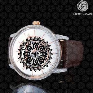 Montre mécanique de luxe Charm Jewells, boîtier en acier inoxydable de 40 mm, cadran en cristal saphir, bracelet analogique en acier inoxydable, automatique - Product Image 4