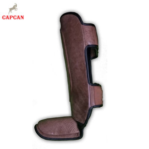 Protège-tibias en cuir léger, ajustement sécurisé, rembourrage absorbant les chocs, confort flexible, écologique, pour la boxe - Product Image 4