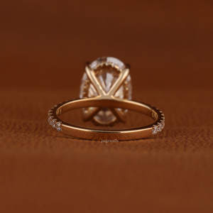 Anillo de Compromiso con Diamante Ovalado Cultivado en Laboratorio, Certificado por IGI, Anillo de Diamante Creado en Laboratorio en Oro de 14K Personalizado para Mujer - Product Image 5