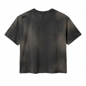 Camiseta de Algodón Premium de 280 GSM con Lavado Ácido, Color Negro Vintage, Impresión DTG, Personalizada para Hombre - Product Image 2