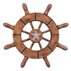 Wooden <b>Ship</b> <b>Wheel</b> Artistic Maritime Display Companion Developed to Inspire Ocean Themed Interiors with Lasting Elegance - Product Image 3