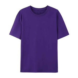 เสื้อยืดคอกลมแขนสั้นสีส้มสำหรับผู้ชาย เสื้อยืดลำลองสีพื้นผ้าเจอร์ซีย์ถักทรงปกติสำหรับผู้ชาย - Product Image 2