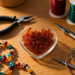 Perline Sferiche ILAN da 8mm Colore Caffè per Creazione di Gioielli - Product Image 3