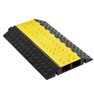 Protector de Cables de Goma de Alta Resistencia con Capacidad de 22,000 Lbs/axiel, Rampa de 4 x 3 Canales para Proteger Cables de Señales de Tráfico - Product Image 1