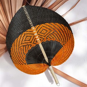 Petit éventail en bambou, mini éventails à main en feuilles de palmier, art mural tissé, décoration tropicale pour la maison - Product Image 1