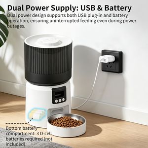 Distributore Automatico di Cibo per Animali 3-in-1 Portatile con Timer e Controllo Remoto, Taglia XL - Product Image 3