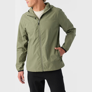 <b>Men's</b> Outdoor Windbreaker <b>Rain</b> <b>Jacket</b> Solid Color Casual Outdoor Wear Front Zip-Up Polyester <b>Lightweight</b> Windbreaker <b>Jacket</b> - Product Image 6