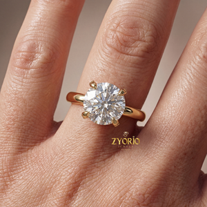 แหวนหมั้นเพชรทรงกลมบริลเลียนท์หรูหรา 1.15 กะรัต EF VS1 เงิน 18K ประดับเพชรด้านข้าง สำหรับงานแต่งงานและงานเลี้ยง - Product Image 5