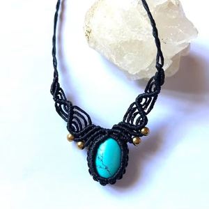 สร้อยคอทำมือแบบมาคราเม่ จี้มุกน้ำจืด ดีไซน์ผีเสื้อทันสมัย สไตล์พุทธ ปรับขนาดได้ สายไม้ไผ่ เครื่องประดับเสริมสิริมงคล - Product Image 1