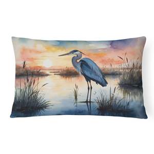 Blue Heron Setting Sun <b>Throw</b> <b>Pillow</b> 7502 Indoor/Outdoor Washable Decorative <b>Pillow</b> for Couch Bed Birds Birds Birds Collection - Product Image 1