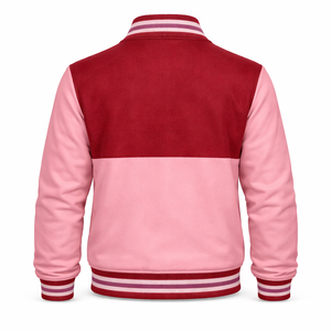 Chaqueta Varsity Negra Personalizada OEM, Lana con Mangas de PU, Cuello Alto, Transpirable, Logotipo Tejido en la Parte Delantera, Estilo Urbano, Universitario, Vintage, Venta al Por Mayor - Product Image 2