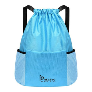 New Custom All Colors Nylon <b>Drawstring</b> Front Pocket Bag Lightweight Sports Storage Bag Laptop <b>Backpack</b> for Business and School - Product Image 1