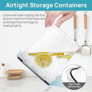 10-Piece Airtight Flour and Sugar Storage Container <b>Set</b> Large BPA-Free Food <b>Canisters</b> for Pantry Organization Hand Crafted - Product Image 4