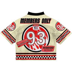 Factory Custom Premium Oversize Boxy <b>Retro</b> Short 100% Polyester American <b>Football</b> Jersey Vintage Unisex Sublimation Streetwear - Product Image 6