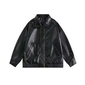 Chaquetas de moda para hombre, personalizables OEM, chaqueta de cuero PU con cremallera para hombre, venta al por mayor, diseño ajustado, chaqueta para hombre - Product Image 4