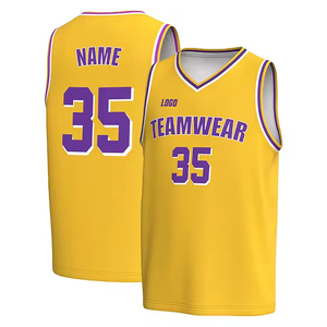 ราคาขายส่ง เสื้อบาสเก็ตบอล Lakers แบบวินเทจ ออกแบบเองได้ คุณภาพพรีเมียม พิมพ์ลายแบบ Sublimation เสื้อผู้ชาย ดีไซน์สวย มีแบบให้เลือกปี 2026 - Product Image 4