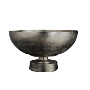 Cuenco de cobre pulido con base y asas de latón, recipiente vintage de metal para exhibir frutas, cubo festivo para bebidas - Product Image 6