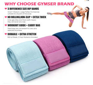 Bandes de Résistance Élastiques Ajustables Personnalisées pour Fitness, Longues Bandes en Tissu pour Entraînement des Fessiers, Accessoires de Fitness - Product Image 5