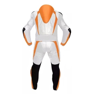 Men PU Motorcycle <b>Racing</b> Suit Full Body Protection Windproof Color Blocked <b>Jacket</b> And Pants Set All Seasons Wear - Product Image 2