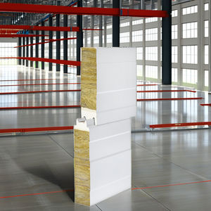 Panneau sandwich PROCK en laine de roche pour cloison interne 75 mm, ignifuge, isolation thermique et phonique, système écologique pour entrepôt - Product Image 1