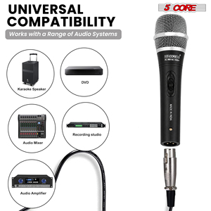 Micrófono Dinámico XLR de 5 Núcleos, Micrófono de Mano para Karaoke, Canto y Estudio - Product Image 3