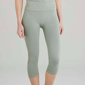 Leggings Deportivos Sin Costuras para Mujer al por Mayor, con Bolsillos, Color Sólido, Logotipo Personalizado, Transpirables, Resistentes al Viento, de Secado Rápido, Tallas Grandes, Cintura Media - Product Image 3