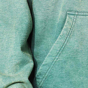 Sweat à capuche oversize délavé pour homme, couleur unie, en coton French Terry, style streetwear décontracté, coupe automne - Product Image 2