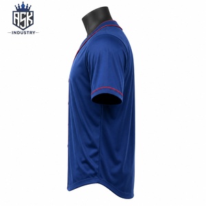 เสื้อเบสบอลแบบสั่งทำพิเศษ ติดกระดุม ผ้าโพลีเอสเตอร์ระบายอากาศได้ดี สำหรับการฝึกซ้อมกีฬาเป็นทีมและการแข่งขัน - Product Image 4