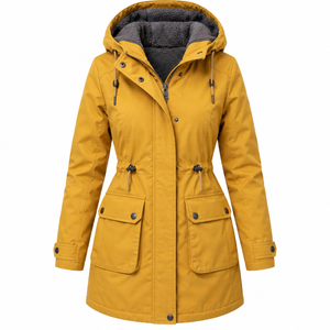 <b>Womens</b> Quilted Outerwear Coat <b>for</b> Cold Days Hooded Warm Coat with Cotton Filling Casual Plus Size Sports Jacket - Product Image 5