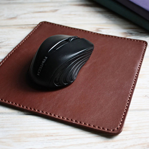 Stitched Edge Leather Mouse Pad Anti-Fraying <b>Desk</b> Mat Durable Construction Large Surface for Office <b>Work</b> LMPD-0022 - Product Image 1