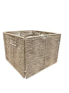 Best Selling Folding Paper Rope <b>Storage</b> <b>Basket</b> Bamboo Wholesale <b>Storage</b> Containers for Home and Kitchen Use - Product Image 3