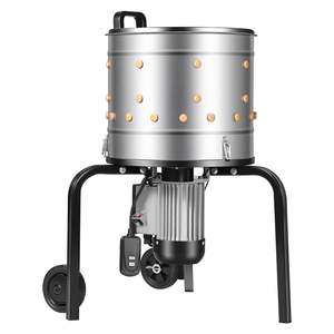Machine à plumer les poulets électrique 15,7 pouces, 550W, 275 tr/min, 114 doigts souples, roues de transport, acier inoxydable, traitement des plumes - Product Image 1