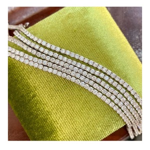 Indian Manufacture Shiny Crystal Bracelet Elegant Round Cut Tennis Bracelet for Unisex Fashion Jewelry From India - Product Image 4