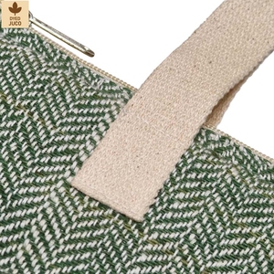 Sac de plage en jute et coton mélangé, sac de voyage, 33x35.5x10 cm, logo personnalisé, vente en gros, OEM, marque privée, commande en gros, modèle SS519 - Product Image 5