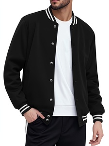 Veste universitaire premium à blocs de couleur, coupe droite, col rabattu, manches longues, style streetwear décontracté - Product Image 4