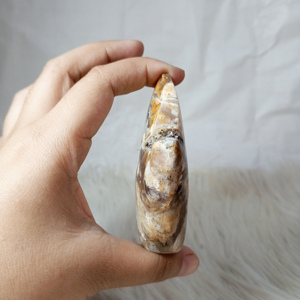 Venta al por mayor de alta calidad 8-10 cm Natural Indonesia púrpura jaspe llama forma de piedras preciosas para curar artesanía cristal - Product Image 2