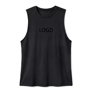 Camiseta sin mangas personalizada para mujer, talla grande, holgada, informal, cuello redondo, color liso, transpirable, de algodón, para verano - Product Image 4