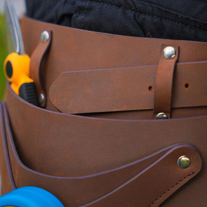 Cinturón de herramientas de floristería de cuero hecho a mano, organizador multibolsillos, cinturón de jardinería duradero, logotipo personalizado disponible al por mayor a bajo precio. - Product Image 5
