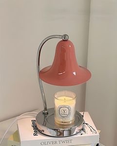 Lámpara Calentadora de Velas de Latón con Base de Madera y Pantalla de Vidrio para Aromaterapia, Decoración del Hogar, Uso en Mesa - Product Image 3