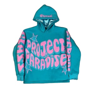 Fabricant de pulls à capuche personnalisés pour hommes haute qualité paillettes brillantes double fermeture éclair strass imprimé délavé couleur personnalisée hiver - Product Image 3