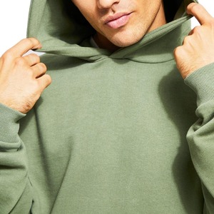 Ensemble de survêtement à capuche vert olive pour homme, 100% coton, coupe ample, sweat-shirt et pantalon décontractés, manches longues, couleur unie, vêtements d'automne - Product Image 5