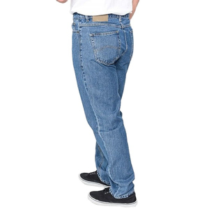 Jeans de Mezclilla de Algodón de Pierna Recta, Cintura Media, Corte Regular, Color Sólido, Estilo Casual para Hombre, Ropa de Otoño, Venta al Por Mayor - Product Image 6