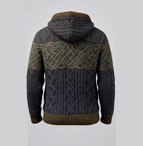 Fabricant de sweats à capuche tricotés épais personnalisés à marque privée, vente en gros de sweats à capuche thermiques doublés en polaire - Product Image 5