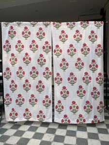 Cortinas de Algodón con Estampado Indio, Fabricante OEM, Tamaños Personalizados, Venta al Por Mayor para Hostelería y Exportación de Textiles para el Hogar - Product Image 2